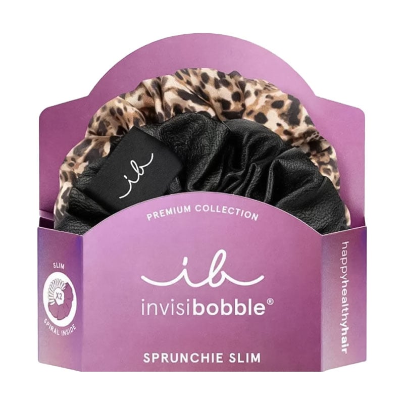 Резинка-браслет для волосся Invisibobble Sprunchie Slim Leo is the New Black, 2 шт